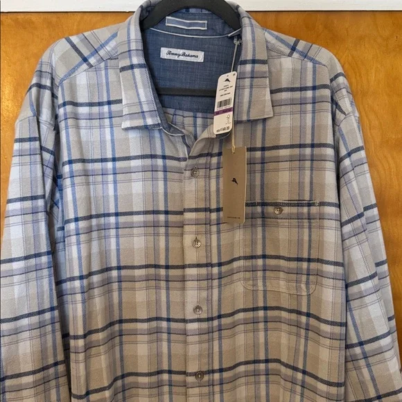 Tommy Bahama Lei’d Back Flannel Shirt Jacket - Picture 2 of 7